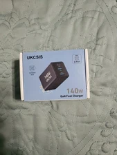 140W USB C Charger Block - UKCSIS 3-Port GaN Fast Chargers 2 Pack, Foldable USB