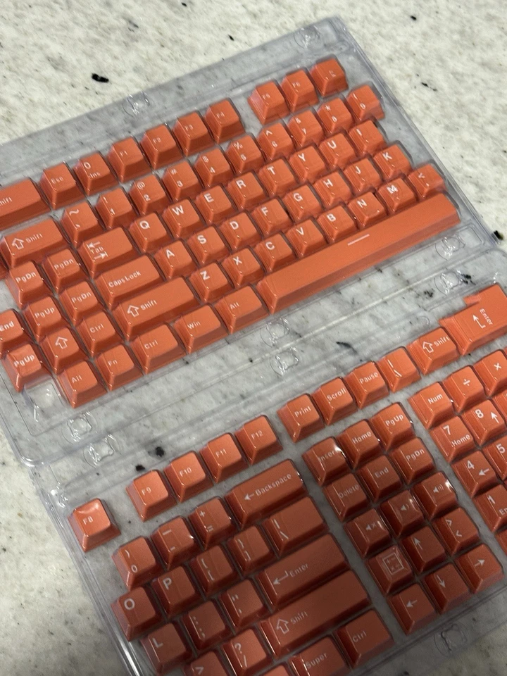 126 Cherry  Profile Orange Mechanical Keyboard Key Cap Set New - Image 4 of 4