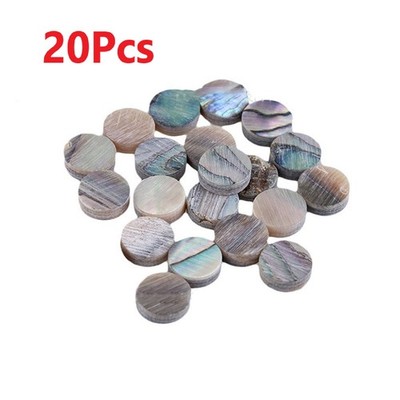 20PCS 6mm Fretboard Position Mark Inlay Dots Round Abalone For Ukulele Guitar