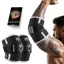 Adjustable 5mm Neoprene Elbow Sleeves for Weightlifting Sports - Men s Support