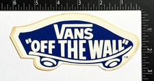 Vans Shoes Off The Wall Blue 1980s original vintage NOS skateboard skate sticker