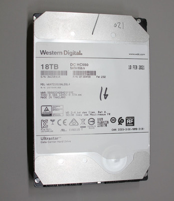 WD Ultrastar DC HC550 18TB SATA 3.5'' Enterprise Data Center HDD WUH721818ALE6L4