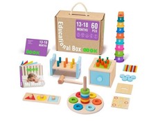 TOOKYLAND Montessori Toys for 1 Year Old, 8 in 1 Learning Educational Set