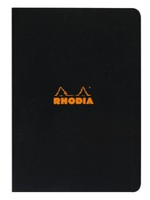 Rhodia Staplebound Notebook Black Cover 8.25 X 11.75 48 Sheets Ruled Grids