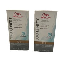 Wella Color Charm Permanent Hair Toner 1.42 oz T35 Beige Blonde 2 Pack