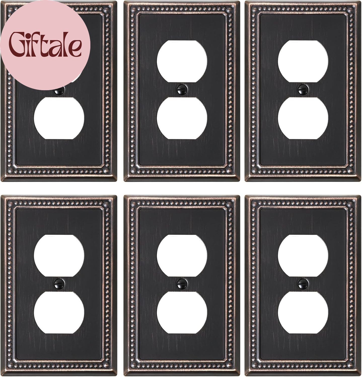 , Aged Bronze Metal Wall Plates For Electrical O