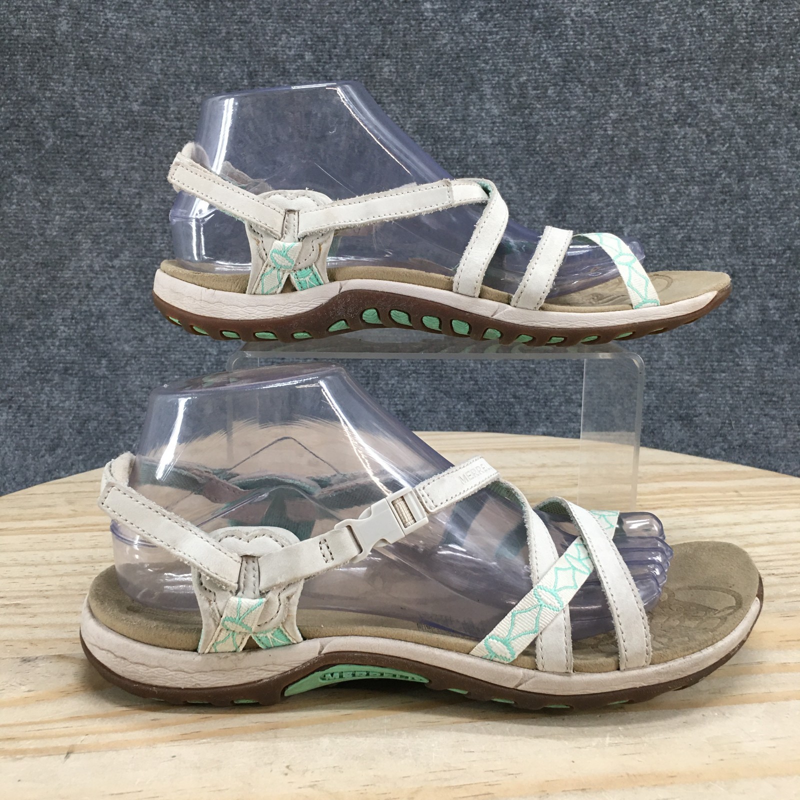 Merrell sandali donna 9 giacardia cinturino avorio casual comodi punta aperta J57596