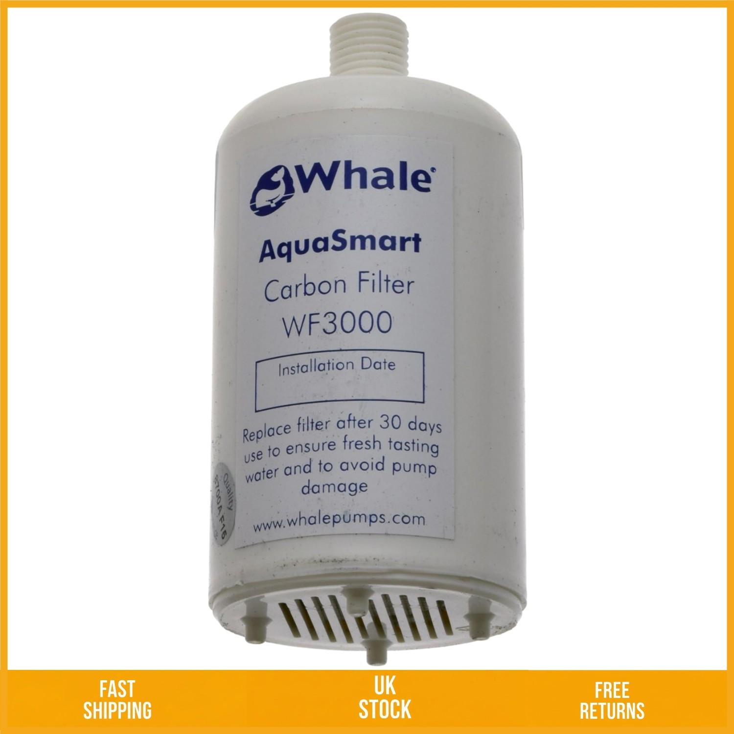 Silverised Carbon Replacement Aqua Smart Water Filter For 3000L Tanks White