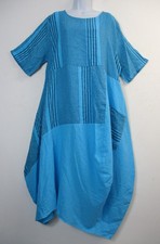 Lagenlook Ladies Pure Linen Long Summer Dress One Pocket One size: Plus 18-22
