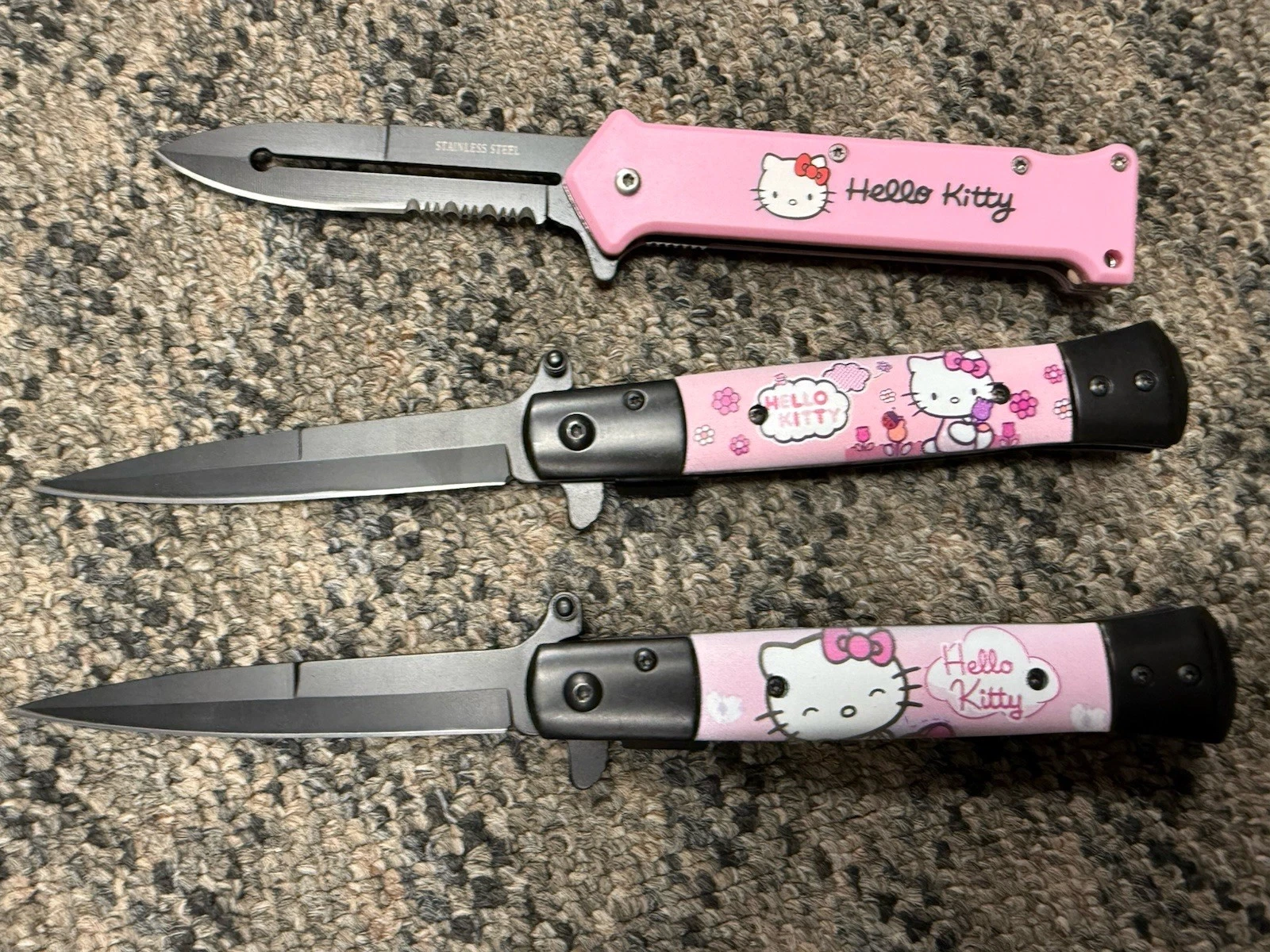 New Hello Kitty Black Tactical Spring Assisted Open Survival Pocket Knife Pick 1
Opens in a new wind