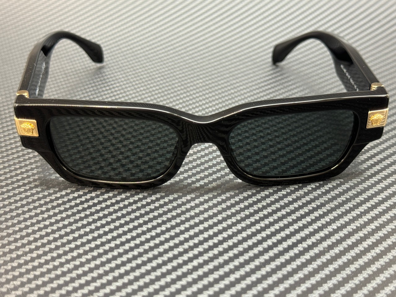 VERSACE VE4465 GB1 87 Black Grey Men's 53 mm Sunglasses thumbnail 2