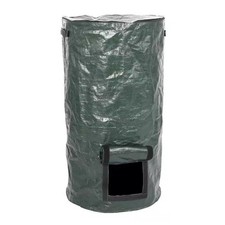 PE Compost Bag with Lid Portable Garden Bin for Organic Waste Disposal