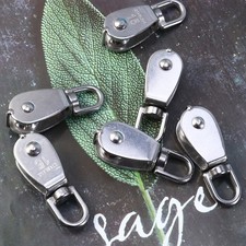  6 Pcs Cable Pulley System Metal Wheel Fishing Net Block and Tackle