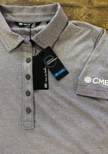 NWT travis mathew she fancy 2.0 lifestyle performance L polo golf shirt CME logo