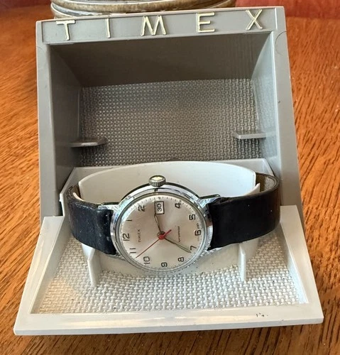 Vintage 1969 Timex Sprite Calendar Men’s Watch W/ Original Box