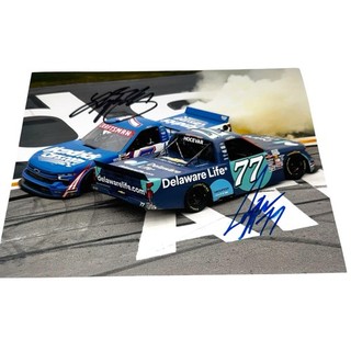 Kyle Busch Carson Hocevar SPIRE TRUCKS ATLANTA WIN NASCAR signed 2026 8x10 photo