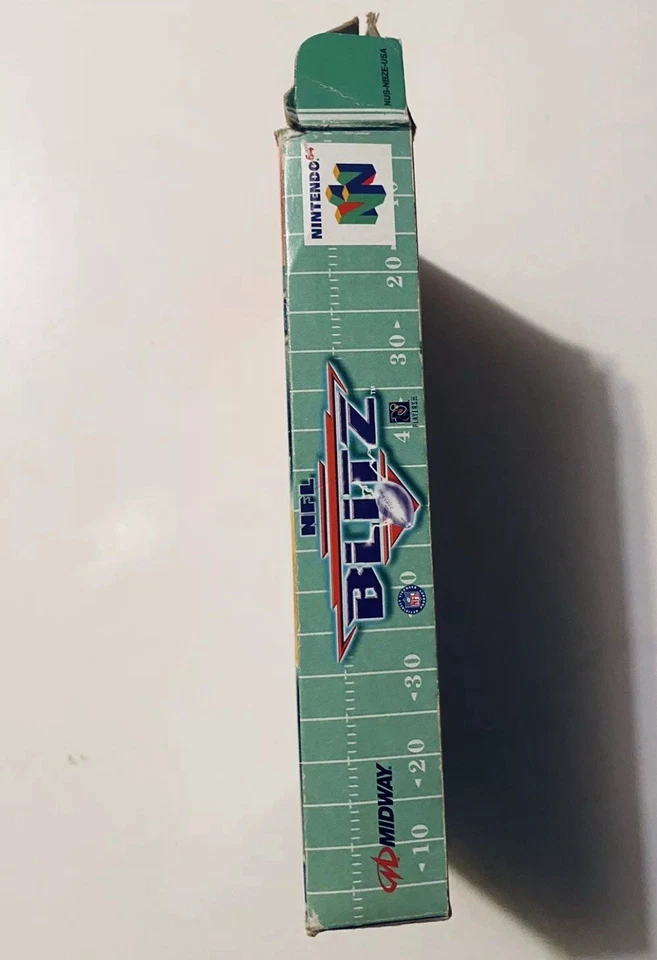 NFL Blitz (Nintendo 64, 1997) SOMENTE Caixa Sem Jogo Manual Novo - Imagem 4 de 4