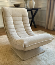 Fabric Gaming Chair Adjustable Floor Seat Swivel Recliner Lounge Relax Armchair