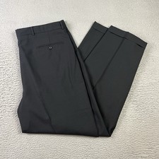 Vintage MANI By Giorgio Armani Trousers Mens 38x32 Gray Wool Pleated Cuffed