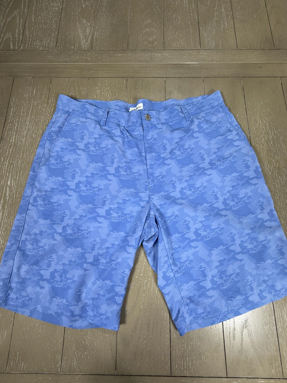 Peter Millar Shorts Mens 38 Blue Camo Golf Chino Stretch Lightweight Casual