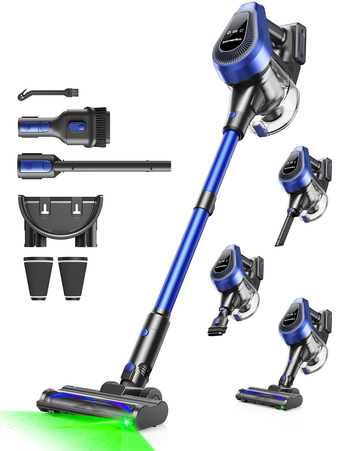 Scopa Elettrica 450W 40KPa Senza Fili - Aspirapolvere Potente 50 Mins