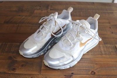 Pre-Owned Size Mens'  8 - Nike Air Max 270 React White/White-Metallic Silver