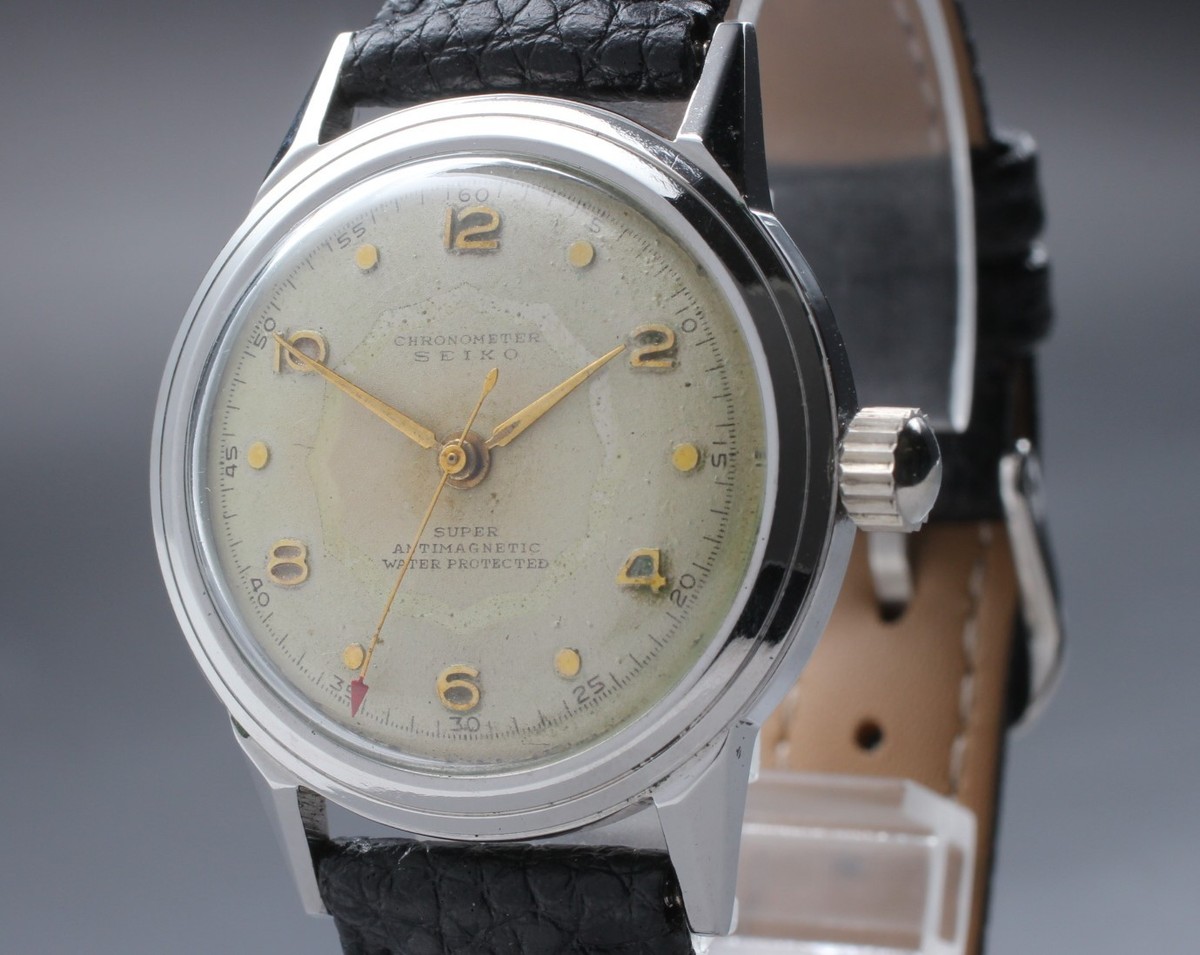 SEIKO セイコー SUPER ANTIMAGNETIC 腕時計 OH Serviced Vtg 1954 Seiko Super Antimagnetic 32mm Rare Hand