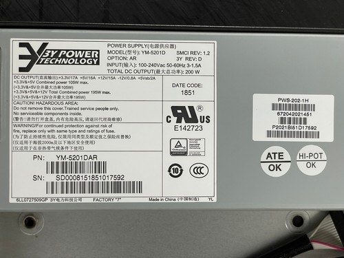 Supermicro 1U CSE-502, PWS-202-1H - Foto 5 di 6