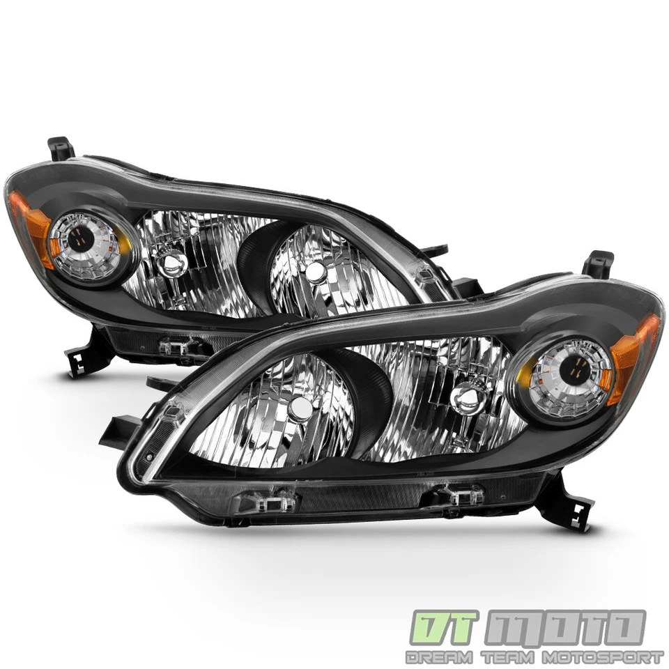 Faros negros para Toyota Matrix 2009-2013 mercado de accesorios izquierda+derecha Foto 2 de 4