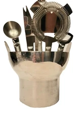 Yamazaki Haataja Bar Set Bucket Crate&Barrel Stainless Steel Preowned *SEE PICS