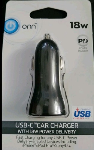 ONN USBC Charger Car 18W Fast Power - 第 1/2 張圖片