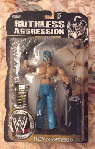 JAKKS PACIFIC WWE RUTHLESS AGGRESSION REY MYSTERIO LOT (3) SERIES 35,39,& 41 MIP - Picture 4 of 7