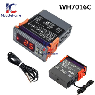 WH7016C DC12/24V AC110-230V Digital Temperature Controller Thermostat+NTC Sensor