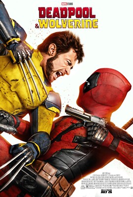 2024 Marvel Deadpool And Wolverine Movie Poster 11X17 Ryan Reynolds Jackman  