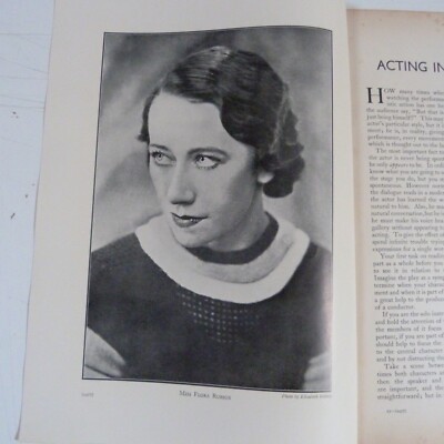 Druck / Ausschnitt aus Theater- und Bühnenpersönlichkeit MISS FLORA ROBSON