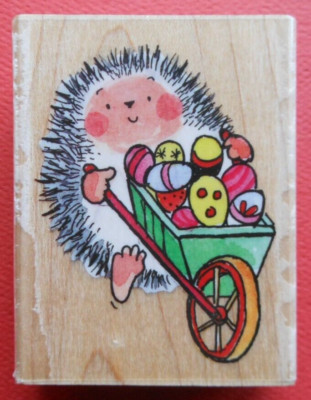 Barrowful Rubber Stamp 3781H Penny Black Hedgehog Easter Eggs Margaret ...