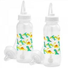 Hands-Free Baby Bottle - Traveling Baby Bottle 9 oz  2 Pack - Dinosaur 