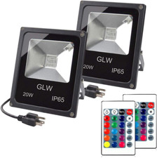 20W RGB LED Flood Lights Color Changing Floodlight with Remote Control Waterproo