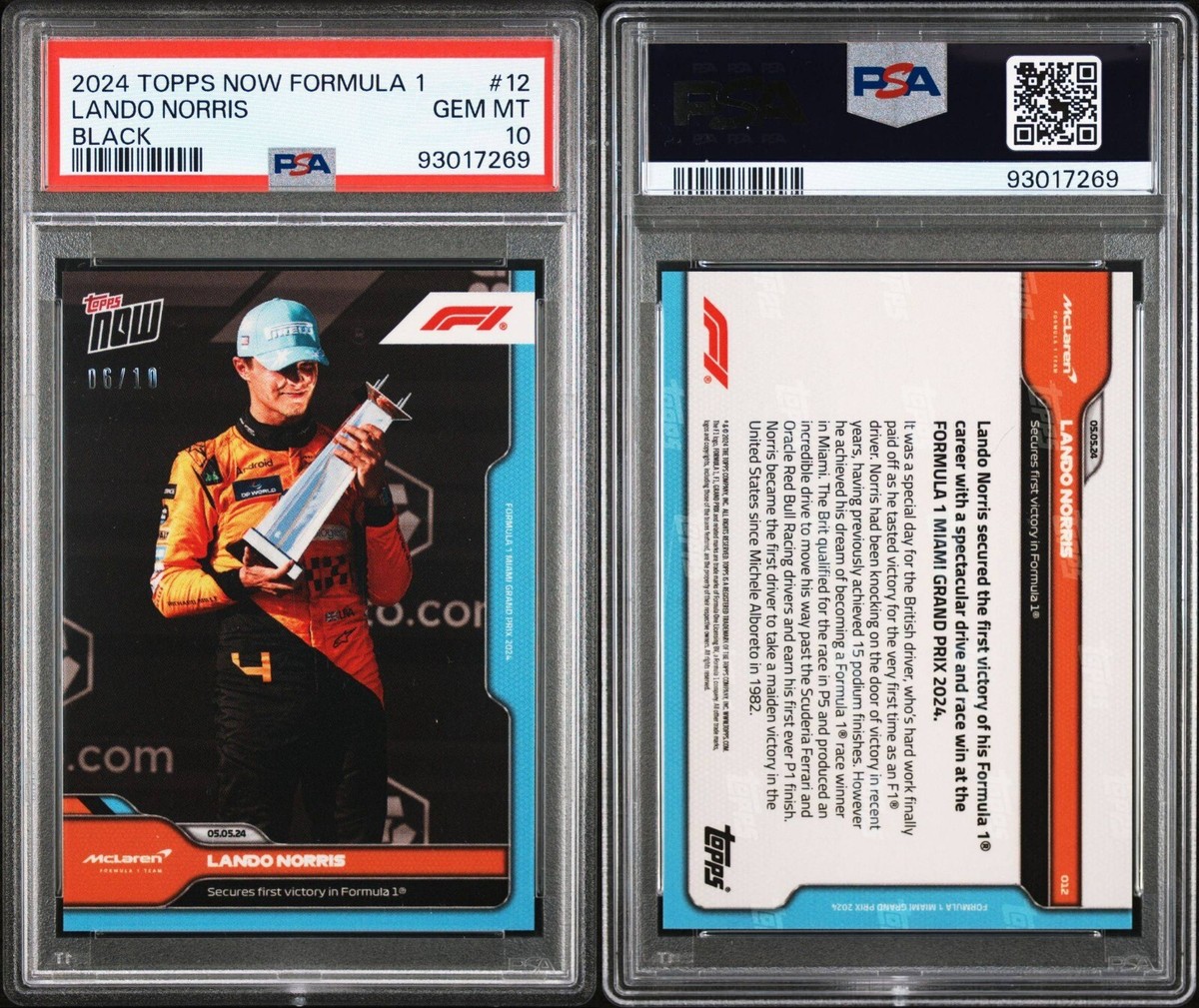 2024 Topps Now Formula 1 12 Lando Norris 1st Win Victory 2024 Topps Now Formula 1 12 Lando Norris 1st Win Victory