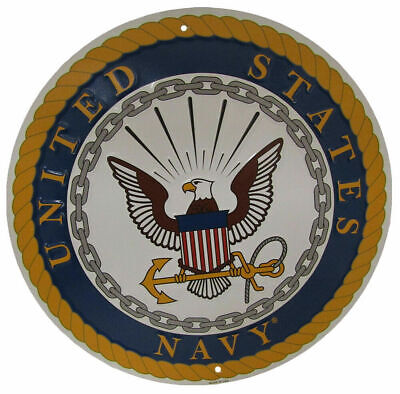 US Navy: Round Slimline Lighted Wall Sign