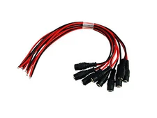 10 PCS CCTV Security Camera DC Power Pigtail Female Jack Cable