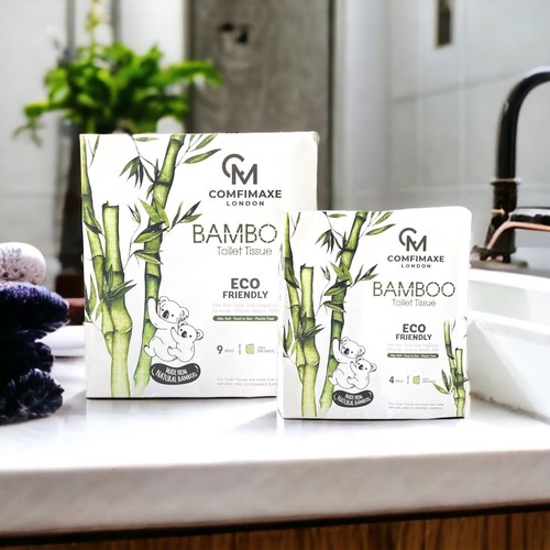 COMFIMAXE® 100% Bamboo Toilet Paper | 3Ply Toilet Paper | Eco-Friendly Packaging - Picture 25 of 32