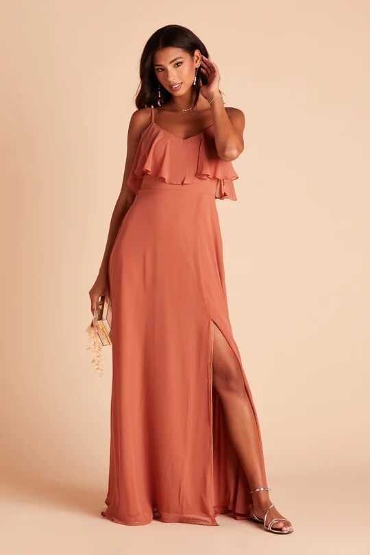 birdy grey jane dress Terracotta Bridesmaid Chiffon Size Small birdy grey desert rose