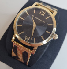 Christian Lacroix Gold & Black S Steel Ladies Wrist Watch New Old Stock CLWE48