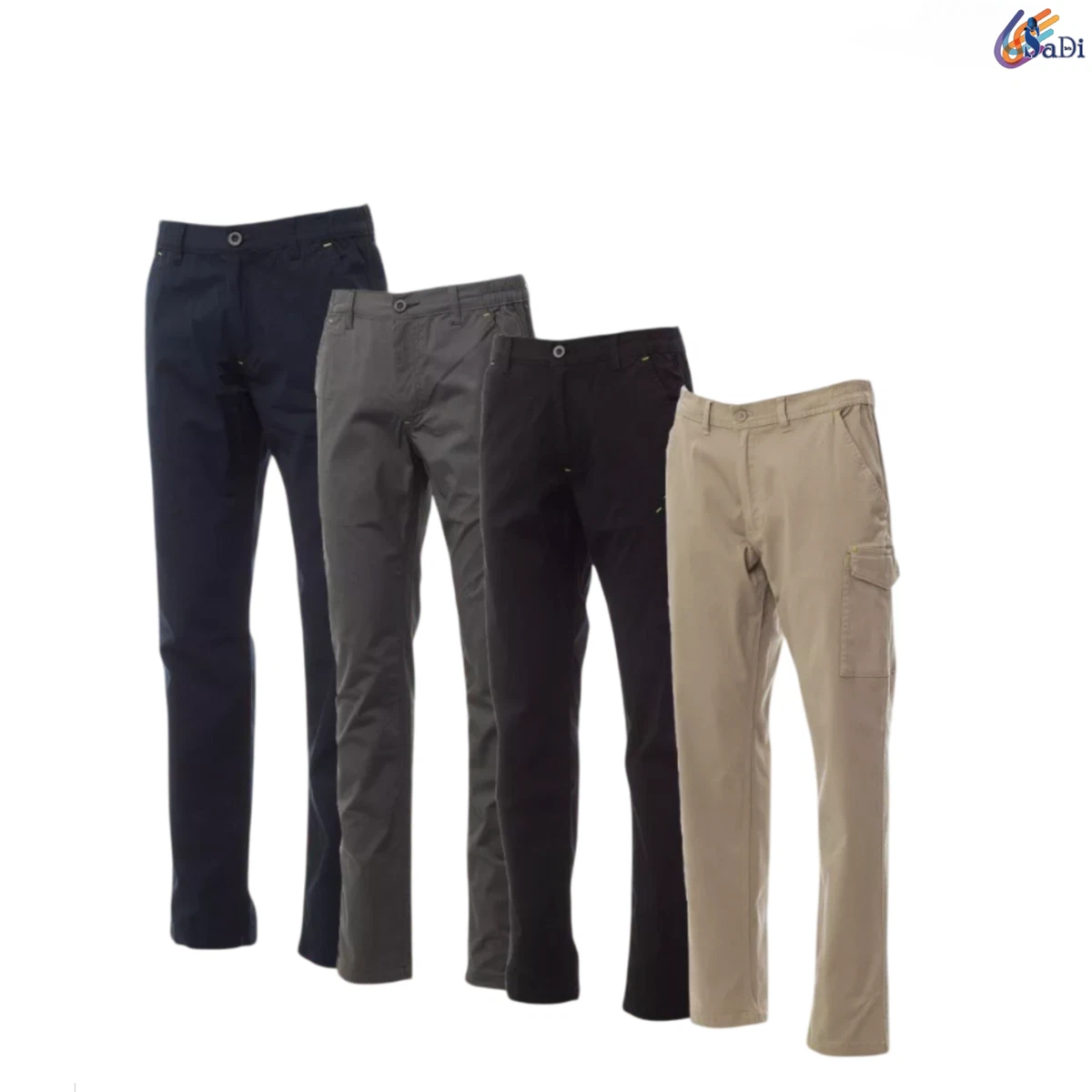 Pantaloni Casual Da Lavoro Uomo – Cotone Popeline Con Garzatura Interna – Tasconi Laterali – Invernali - 4