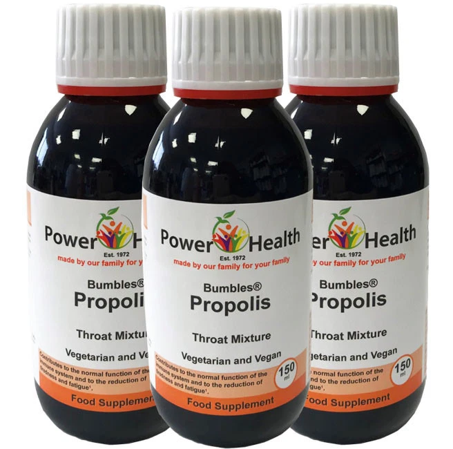POWERHEALTH PRODUCTS LTD Power Health Bumbles Propolis Throat Mixture - 3 x 150ml 3 Pack