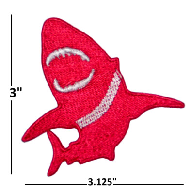 Diver Down Great White Shark Patch Scuba Ocean Embroidered Iron On RED ...