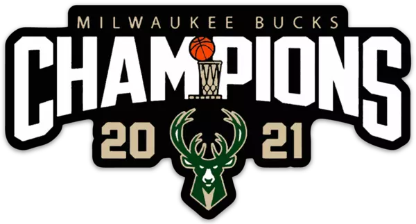 Milwaukee Bucks 2021 Champions NBA Basketball Classic logo type