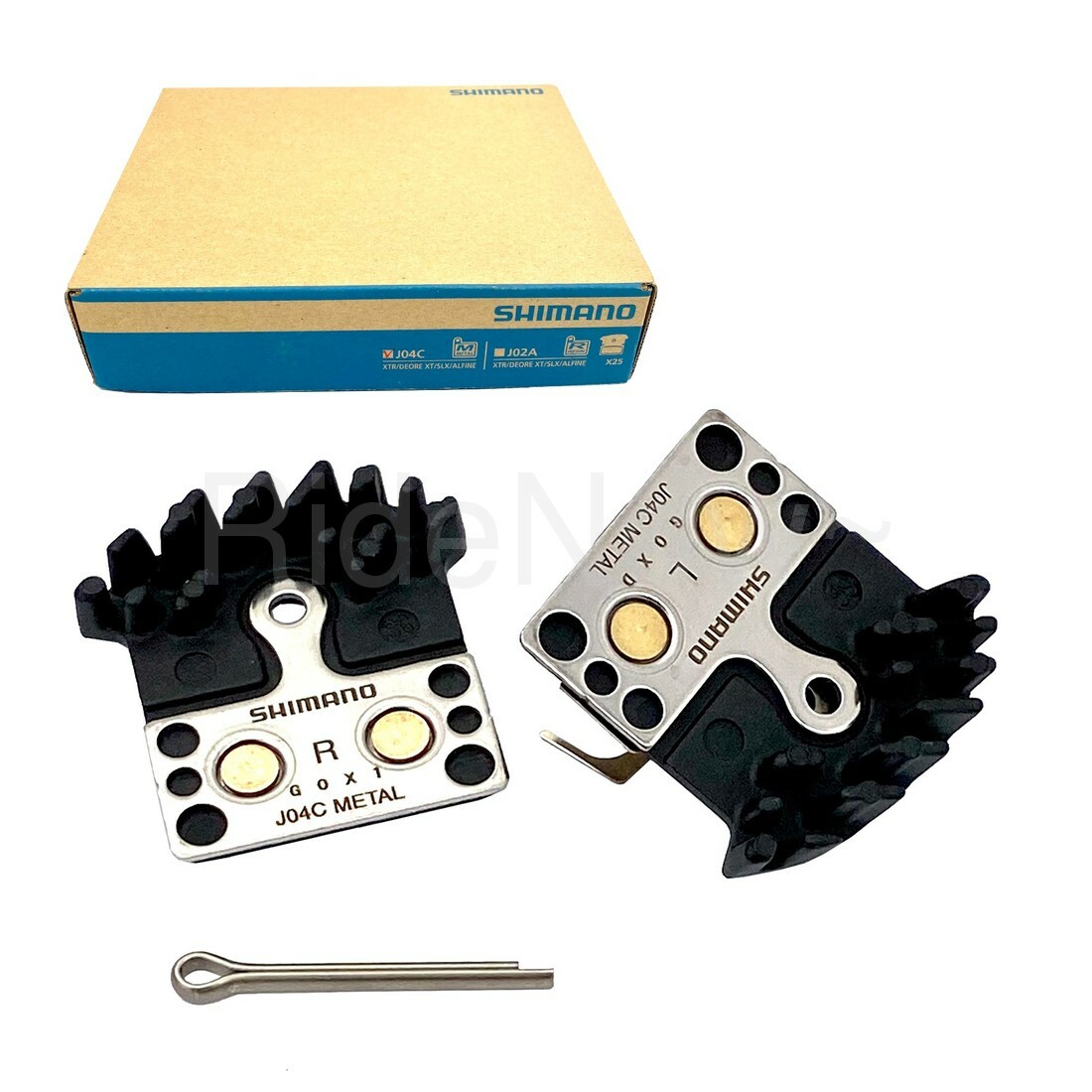 Shimano Metal Brake Pad J04C+Fin ICETECH XTR  M9000/M9020/M8000/M7000/M6000/XT