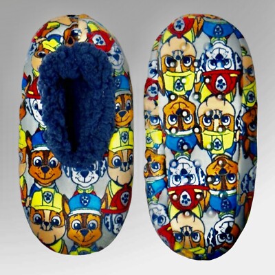 New Kids Plush Paw Patrol Slippers Super Soft Fleece Lined Size Sm/Med 8-13 